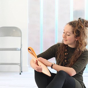 MIRANDA BRAUN in rehearsals for NOT QUITE JERUSALEM